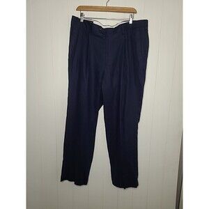 Paul Frederick 100% Linen Pleated Dress Pants Trousers Men’s Sz 38 x 30 Blue